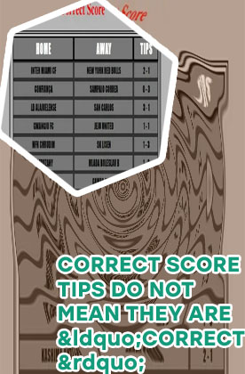 Correct score tips